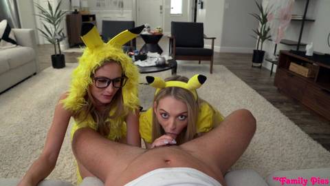 La chasse aux Pokémons, du porn avec les trois