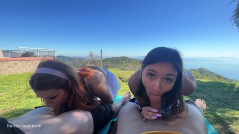 Ils jouissent d&rsquo;un porno amateur au soleil